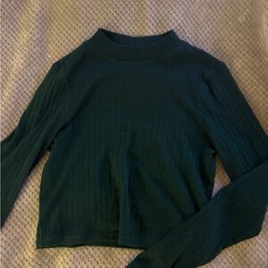 American Eagle Green Ribbed Top